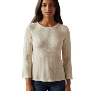 IZ BYER GIRL WHITE & GRAY PULLOVER W/CRISSCROSS BACK SZ.Y14 EUC.